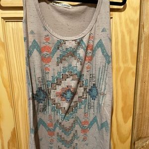 Aztec Print Tank Top